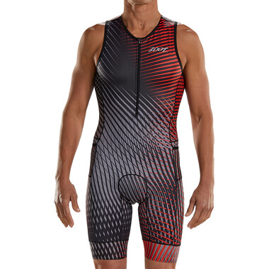 Costume da Triathlon ZOOT LTD TRI AERO FULL ZIP Senza Maniche Grigio/Arancione 2020 0
